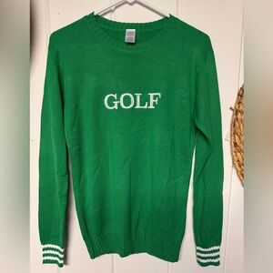 Green the bubble golf knit sweater